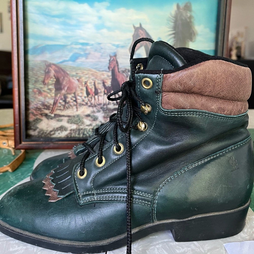 Laredo Dark Green Performance Boots with Kiltie